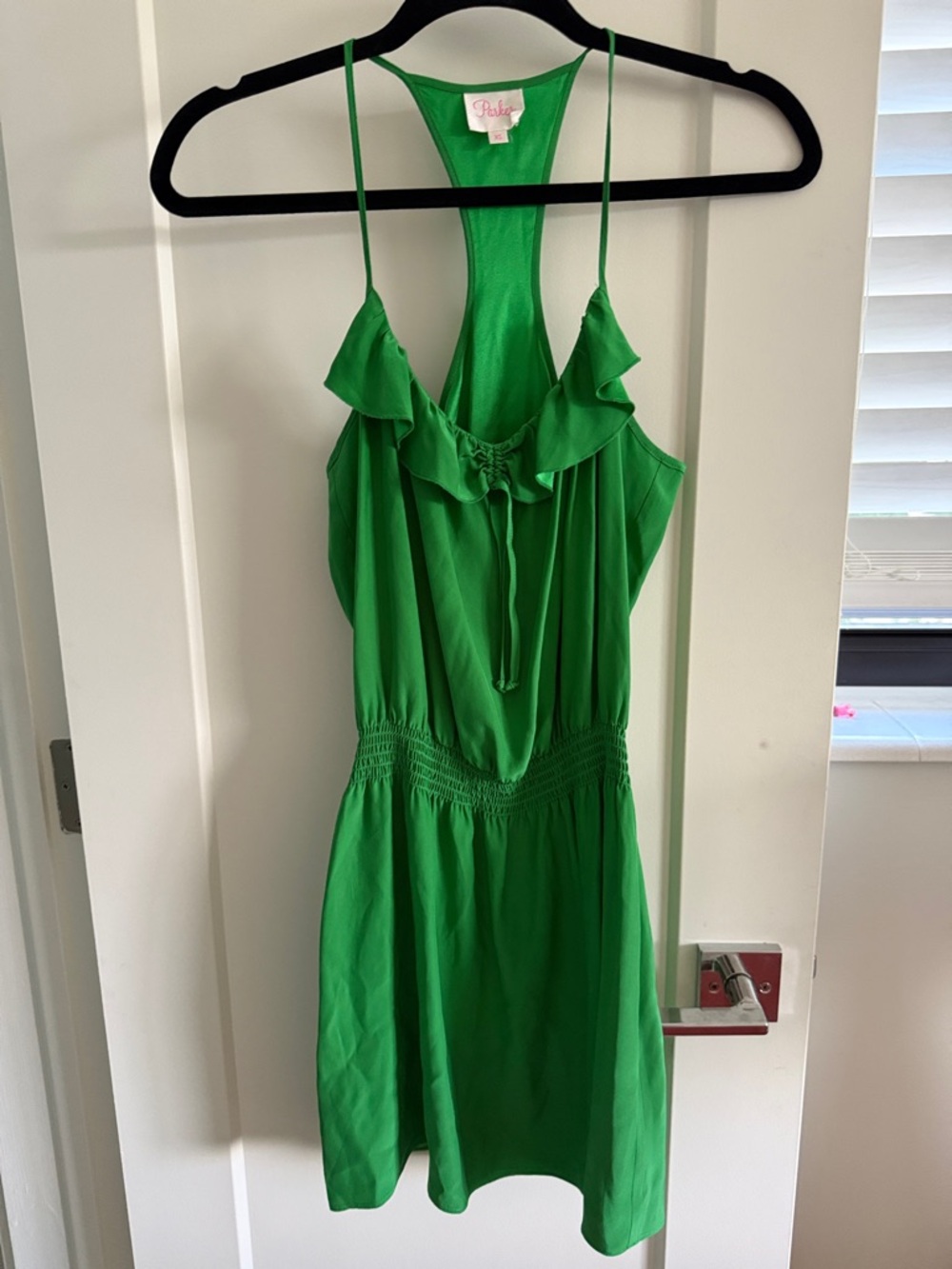 Parker  Green silk dress